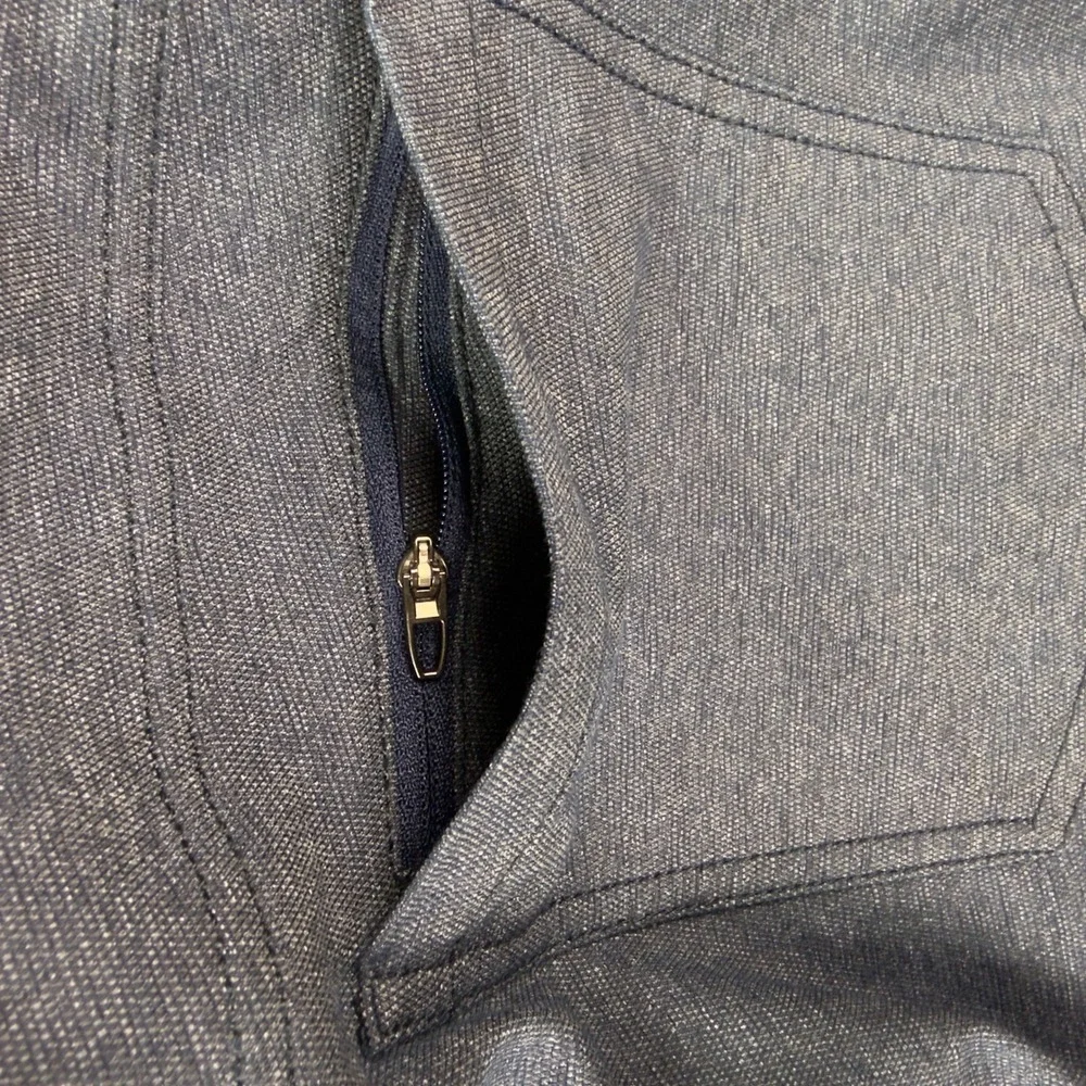 Lululemon Commission Pant Slim Blue Heathered Mens 34 Chino Trousers